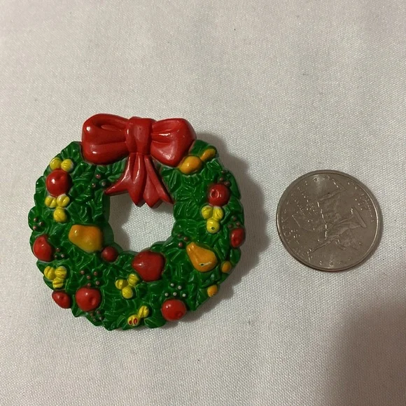 Christmas brooch wreath American Greetings - Picture 3 of 3